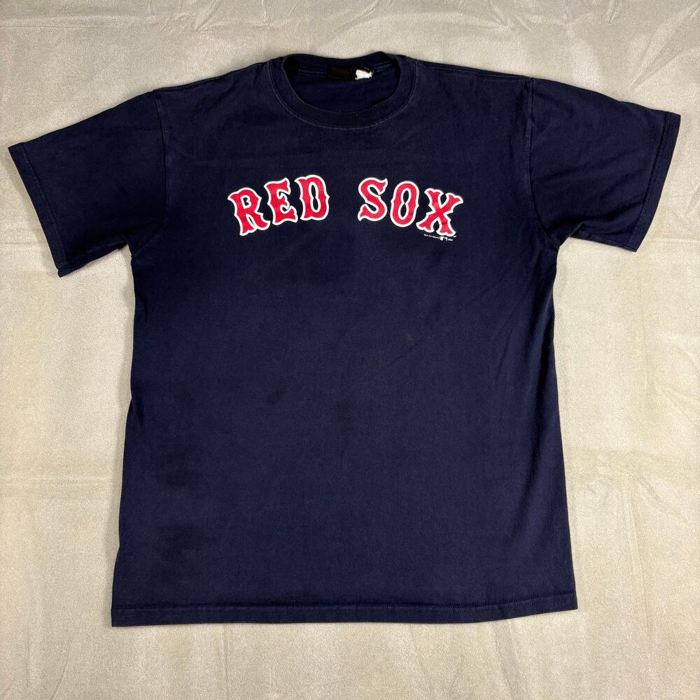 Vintage Gear For Sports Boston Red Sox Navy Blue T-Shirt Mens‎ Sz L Preowned